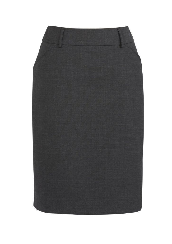 Biz Corporates Womens Multi Pleat Skirt 24015 Corporate Wear Biz Corporates 4 Charcoal 